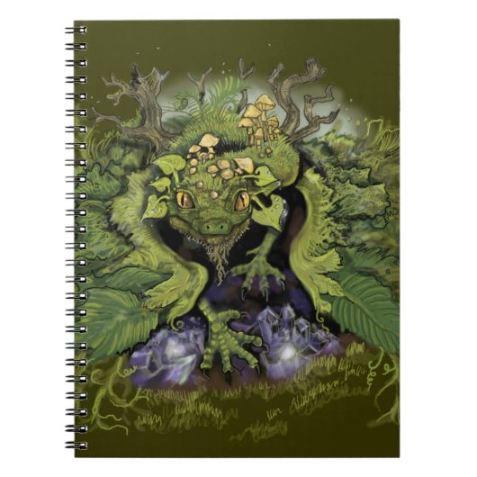 Carnet Dragon de feuillage forestier~carnet (Devant)