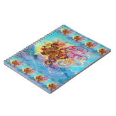 Carnet DRAGON DE MER ENTRE VAGUES Imaginaire Bleu rose (Côté gauche)