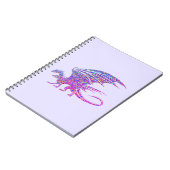 Carnet Dragon de mosaïque Extraordinaire violet (Côté gauche)