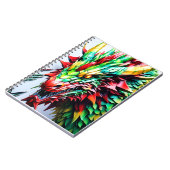 Carnet Dragon de respiration par feu vert et rouge (Côté gauche)