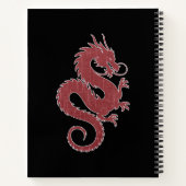 Carnet Dragon délavé sur fond noir (Dos)