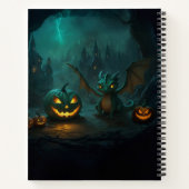 Carnet Dragon d'Halloween mignon avec Citrouilles effraya (Dos)
