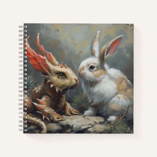 Carnet Dragon d'Imaginaire et lapin (Devant)