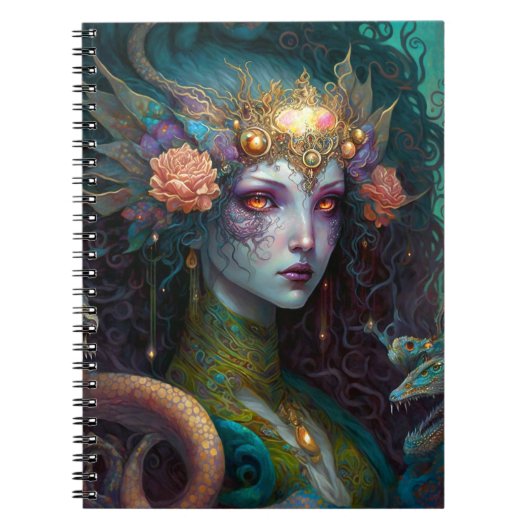 Carnet Dragon Goddess Queen Imaginaire Art (Devant)