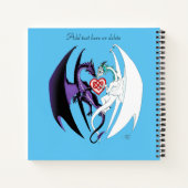 Carnet Dragon Love Heart Blue (Dos)