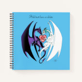 Carnet Dragon Love Heart Blue (Devant)