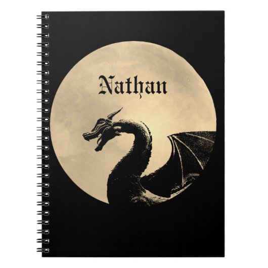 Carnet Dragon mythique Personnalisé (Devant)