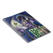 Carnet Dragon noir avec l'art de dragon de papillon (Côté Droit)