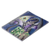 Carnet Dragon noir avec l'art de dragon de papillon (Côté gauche)