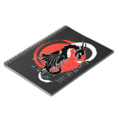 Carnet Dragon noir, lune rouge (Côté gauche)