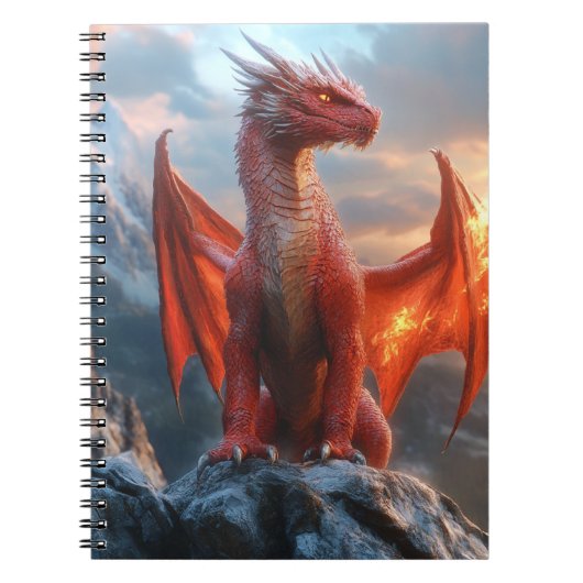 Carnet Dragon orange fierce (Devant)