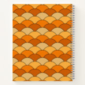 Carnet Dragon Scales, Fans, Waves, Seigaiha, Orange (Dos)