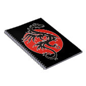 Carnet Dragon Sun - noir rouge blanc + vos idées (Côté Droit)