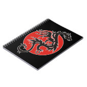 Carnet Dragon Sun - noir rouge blanc + vos idées (Côté gauche)