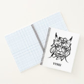 Carnet Dragon tribal noir et blanc (Intérieur)