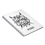 Carnet Dragon tribal noir et blanc (Côté Droit)