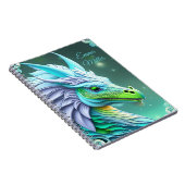 Carnet Dragon turquoise, digital art fantasmagorique (Côté Droit)