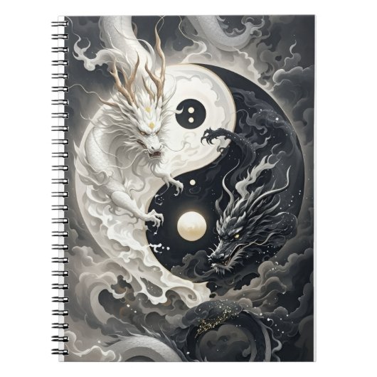 Carnet dragon yin yang (Devant)