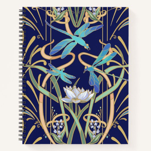 Carnet Dragonflies Art Nouveau (Devant)