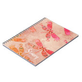 Carnet Dragonflies Boho en rose (Côté gauche)