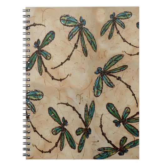 Carnet Dragonflies Crème rustique (Devant)