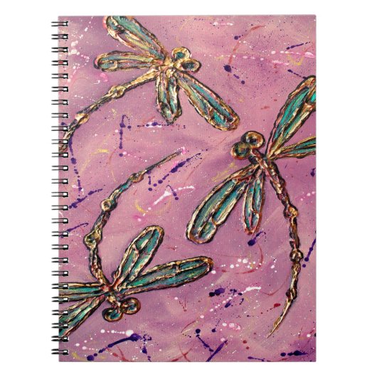 Carnet Dragonflies rose Fizz (Devant)