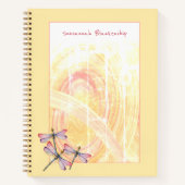 Carnet Dragonflies sur Pastel Color Abstrait Custom (Devant)