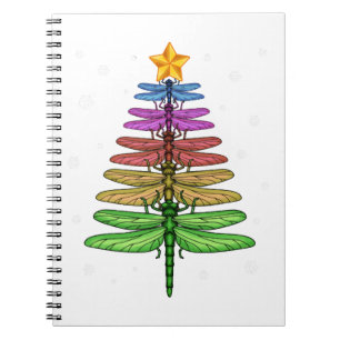 Carnet Dragonfly Christmas Tree Chemise Insect Lover Xmas