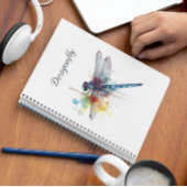 Carnet Dragonfly colorée personnalisable