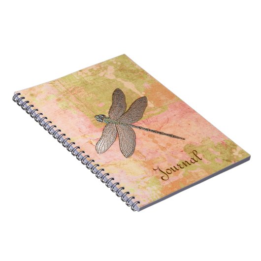 Carnet Dragonfly d'impressions roses (Côté Droit)