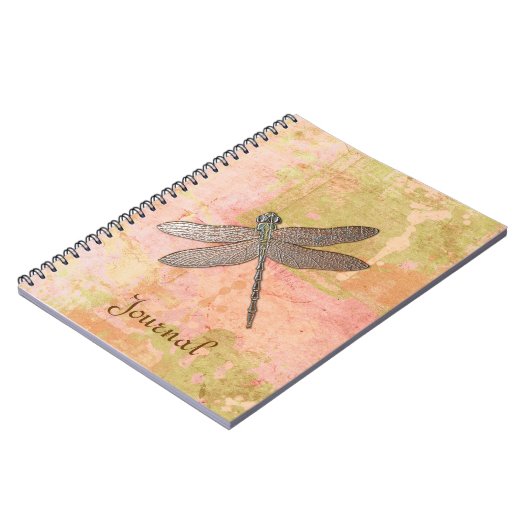 Carnet Dragonfly d'impressions roses (Côté gauche)
