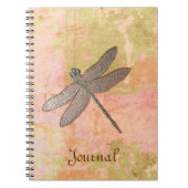 Carnet Dragonfly d'impressions roses (Devant)