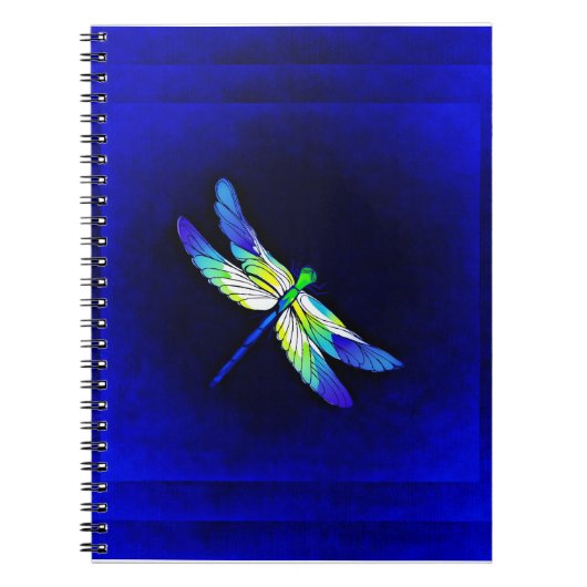 Carnet Dragonfly Electric Blue - Personnalisez avec le no (Devant)