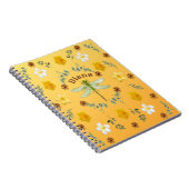 Carnet Dragonfly en or, vert, Fleurs jaunes (Côté Droit)