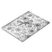 Carnet Dragonfly et doodle de fleurs (Côté gauche)