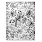 Carnet Dragonfly et doodle de fleurs (Devant)