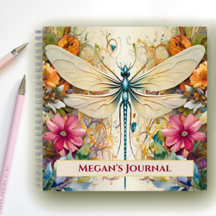 Carnet Dragonfly Et Fleurs Sauvages