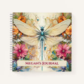 Carnet Dragonfly Et Fleurs Sauvages (Devant)