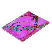Carnet Dragonfly Flit Electrique rose (Côté gauche)