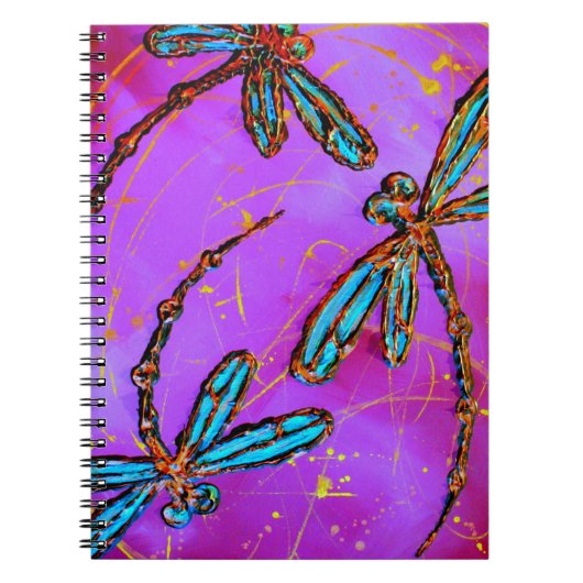 Carnet Dragonfly Flit Electrique rose (Devant)
