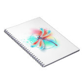 Carnet Dragonfly rouge sur l'arrière - plan aquarelle (Côté Droit)