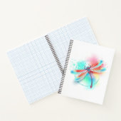 Carnet Dragonfly rouge sur l'arrière - plan aquarelle (Intérieur)