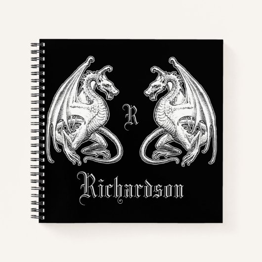 Carnet Dragons à ailes personnalisés (Devant)