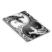 Carnet Dragons, blanc et noir de Yin Yang (Côté Droit)