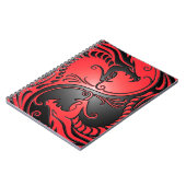 Carnet Dragons, rouge et noir de Yin Yang (Côté gauche)