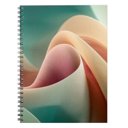 Carnet Drapé abstrait avec dégradé pastel fluide (Devant)