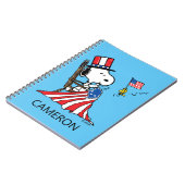 Carnet Drapeau 4 juillet à coudre Snoopy (Côté gauche)