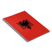 Carnet Drapeau albanais (Côté Droit)