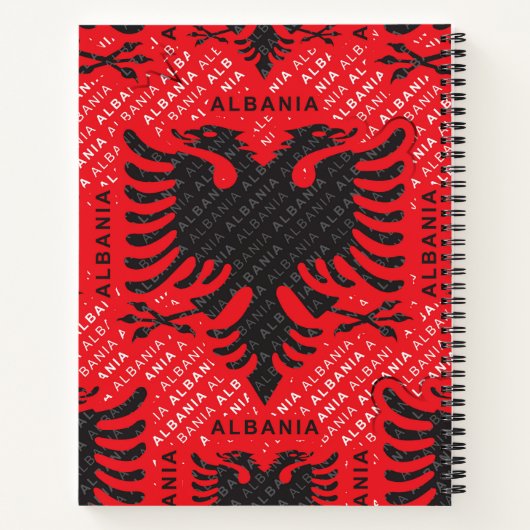 Carnet drapeau albanais motif 2 (Dos)