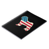 Carnet Drapeau américain 4 juillet chien États-Unis (Côté gauche)